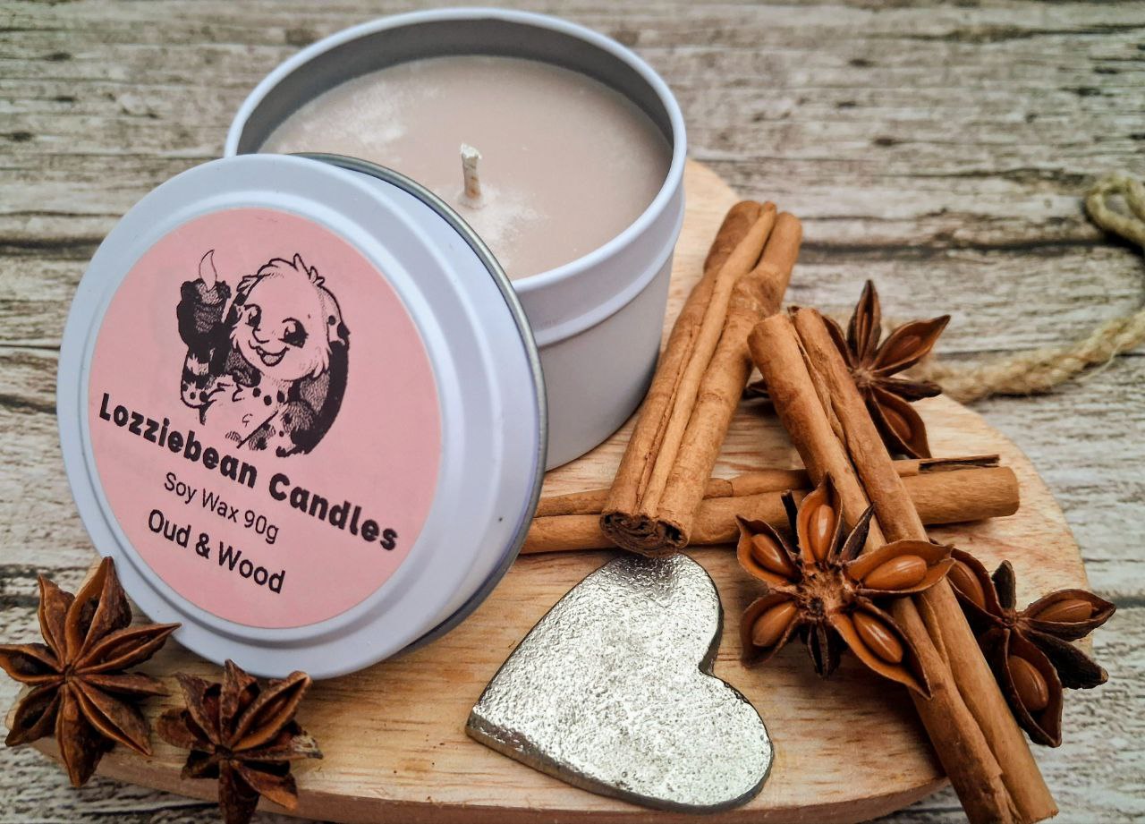 Woody Family Scented Soy Wax Candles | 4oz Metal Tins |