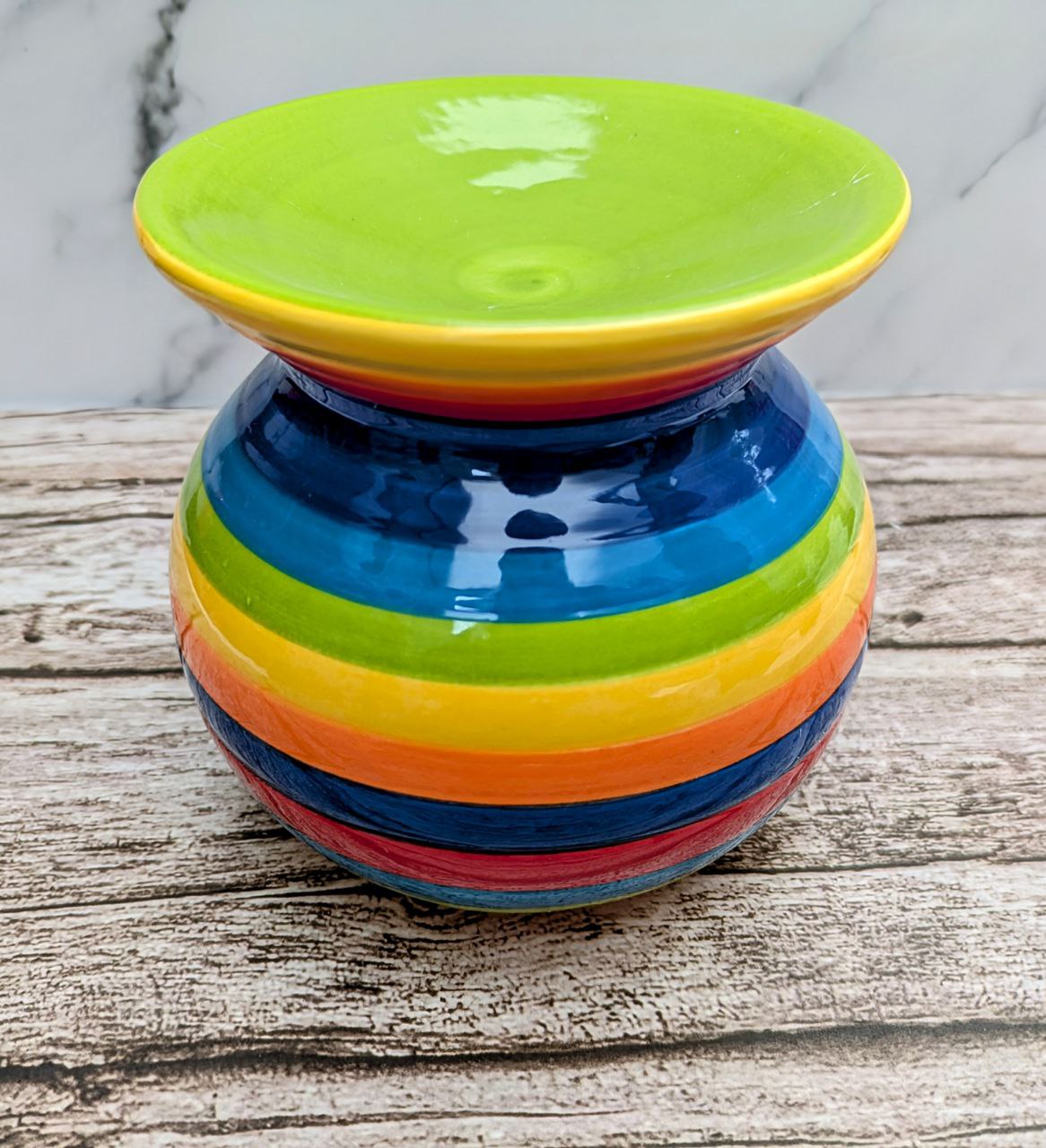 Rainbow Stripe Wax Melt Burner