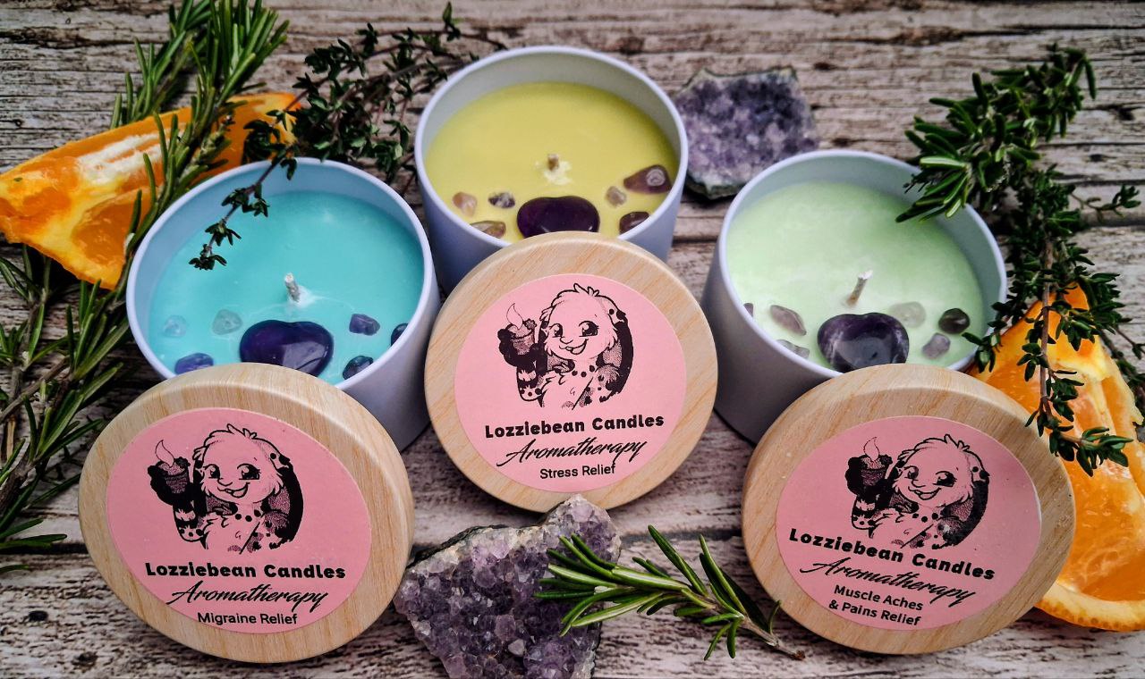 Aromatherapy & Wellbeing | Scented Candle Gift Set | Three 4oz Candles | Made with Essential Oils