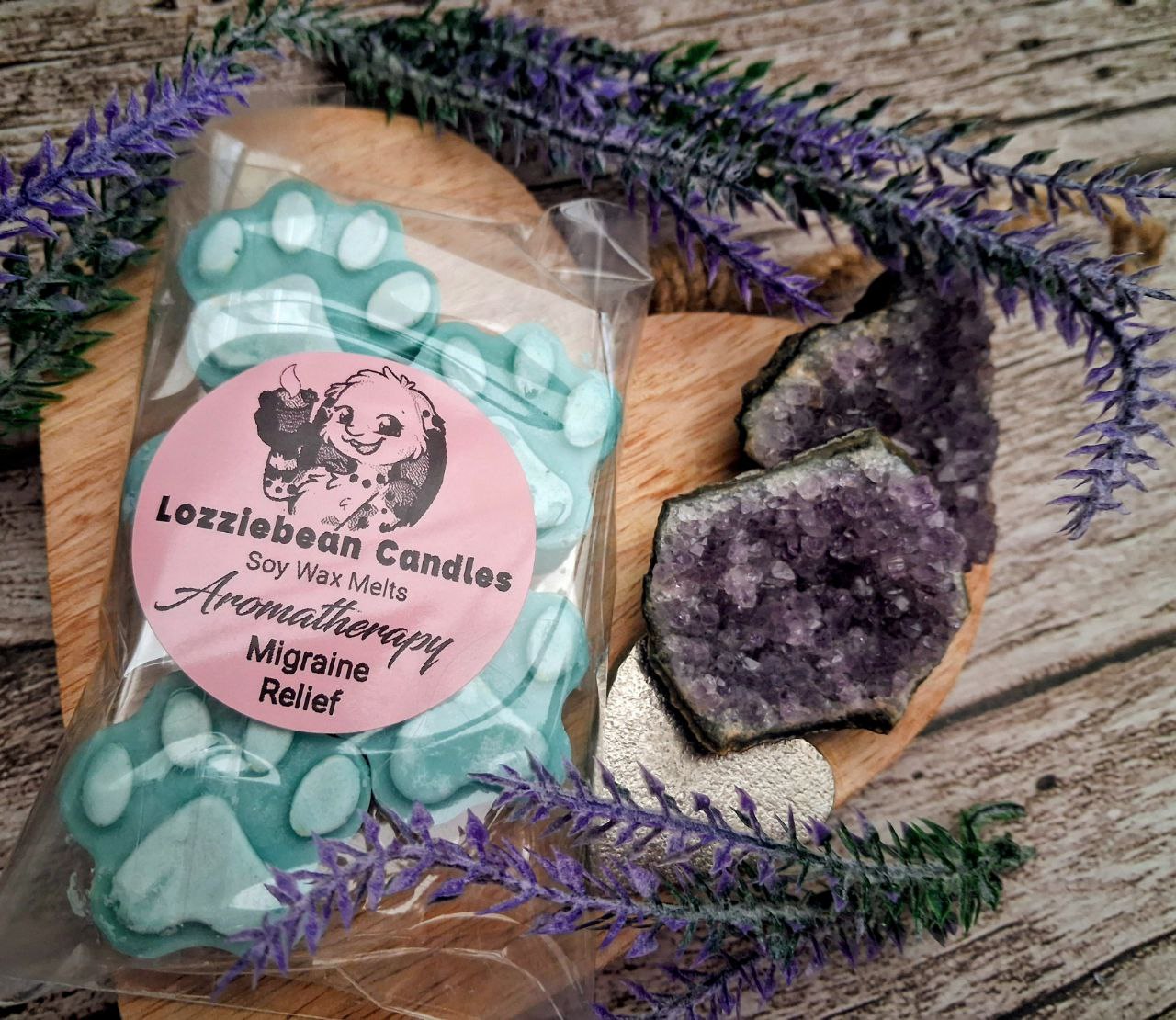 Aromatherapy Soy Wax Melts shaped like Paw prints | Made with essential oils | Pack of 4