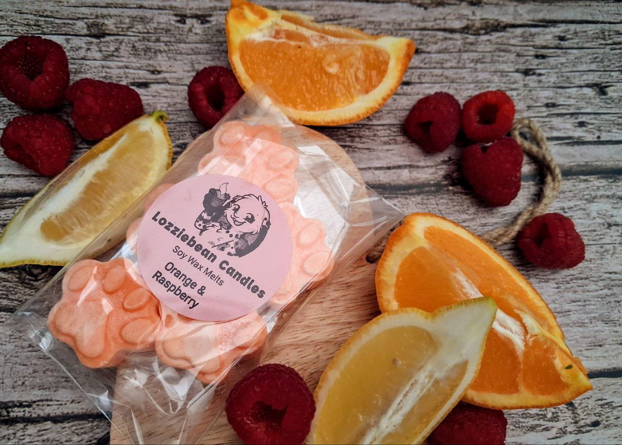 Floral & Fruity Scented Soy Wax Melts shaped like Paw prints | Made in the UK | Pack of 5