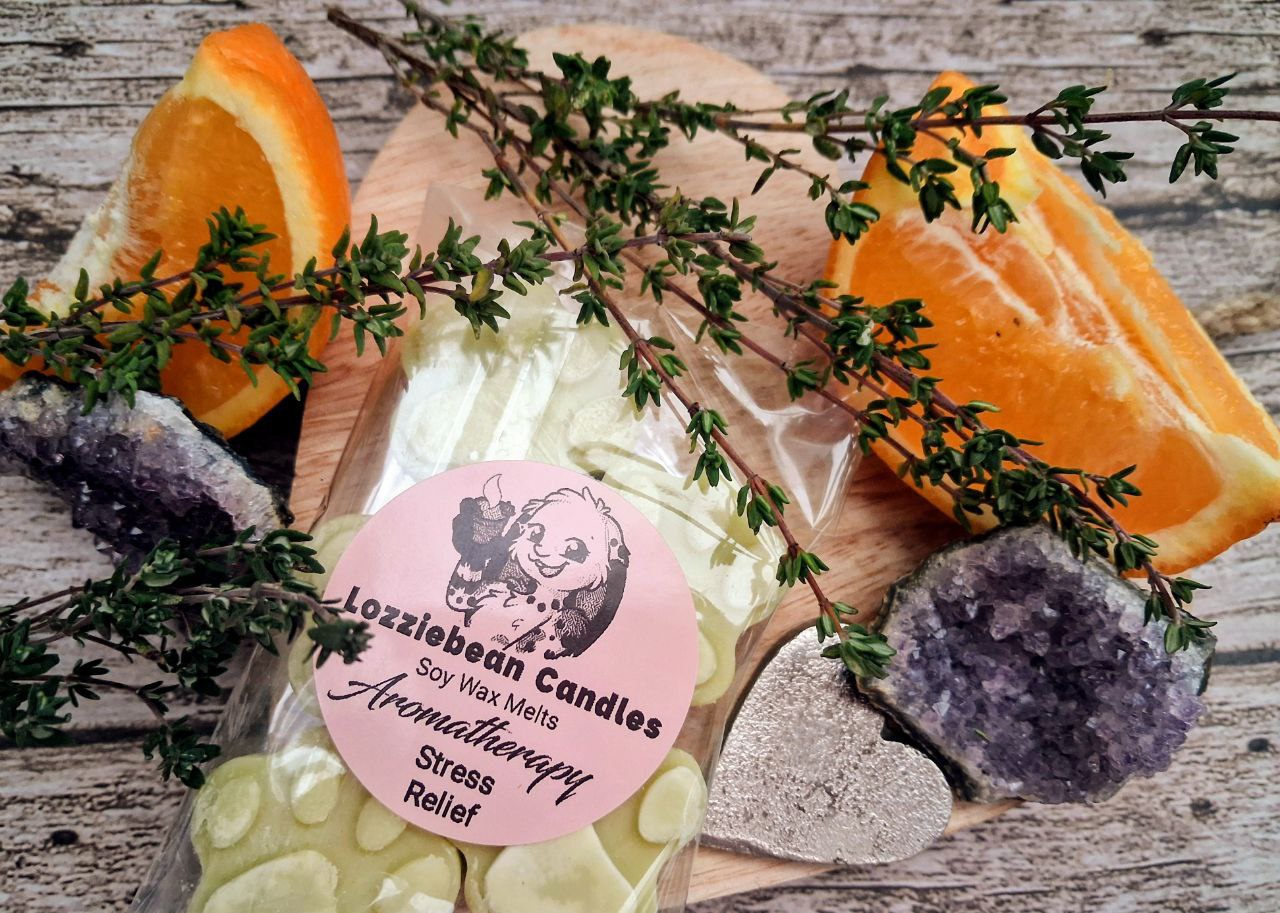 Aromatherapy Soy Wax Melts shaped like Paw prints | Made with essential oils | Pack of 4