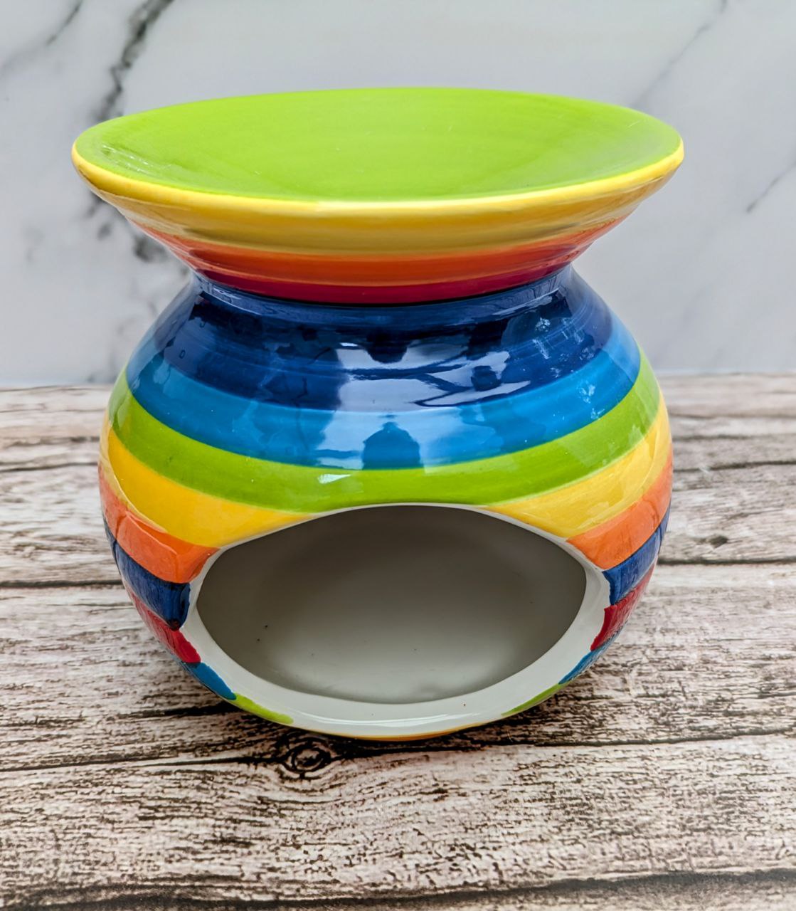 Rainbow Stripe Wax Melt Burner